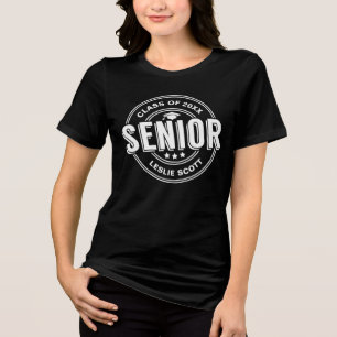 T-shirt En Tri-matière Promotion de diplômé senior personnalisée