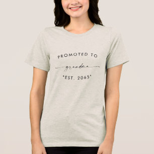 T-shirt En Tri-matière Promu à la Faire-part de grossesse de grand-mère