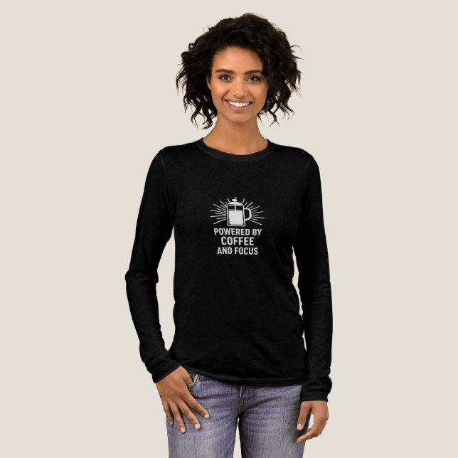 T-shirt En Tri-matière Propulsé par café et focus (Recto complet)