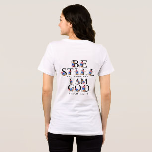 T-shirt En Tri-matière Psaume 46:10 Restez calmes et connaissez Lettres f