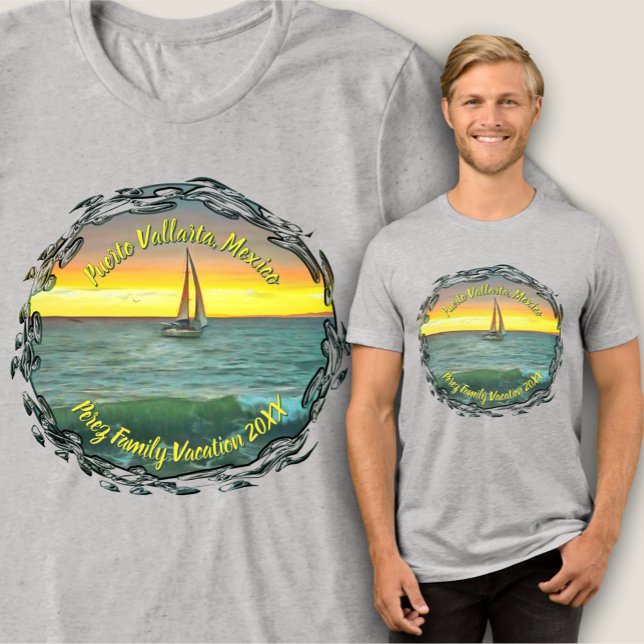 T-shirt En Tri-matière Puerto Vallarta Family Vacation 0884 (Créateur téléchargé)