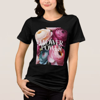 T-shirt En Tri-matière Puissance de flux | Élégant Art numérique Floral V