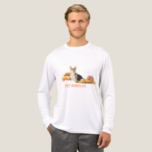 T-shirt En Tri-matière Pup d'automne et Citrouilles