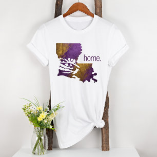 T-shirt En Tri-matière Purple Gold Tiger Home État Louisiane
