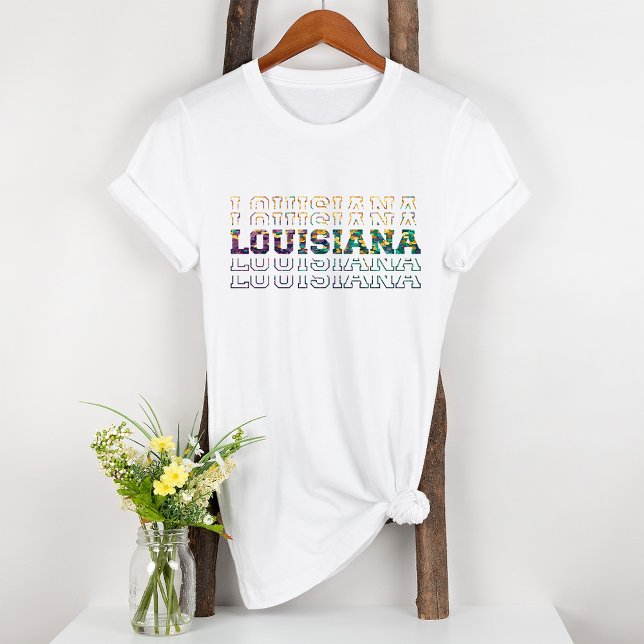 T-shirt En Tri-matière Purple Green Gold State Louisiane (Créateur téléchargé)