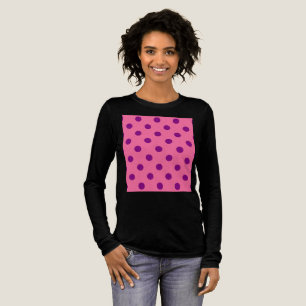 T-shirt En Tri-matière Purple sur Pois rose Design Motif