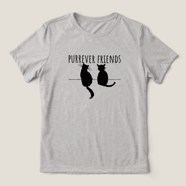 T-shirt En Tri-matière Purrever Friends Cute Cat Best Friends (Design Recto)