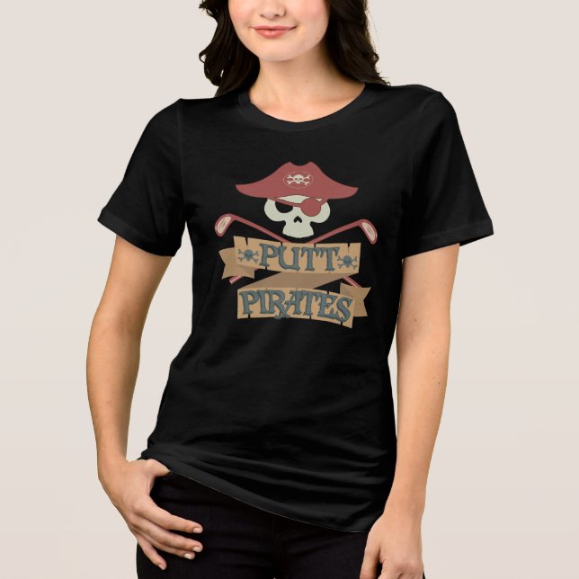 T-shirt En Tri-matière Putt Pirates Golfing Gag Cute Sports (Recto)