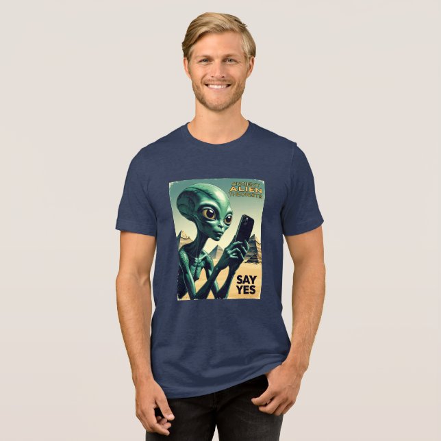 T-shirt En Tri-matière Pyramide UFO de l'Alien antique (Recto plein)