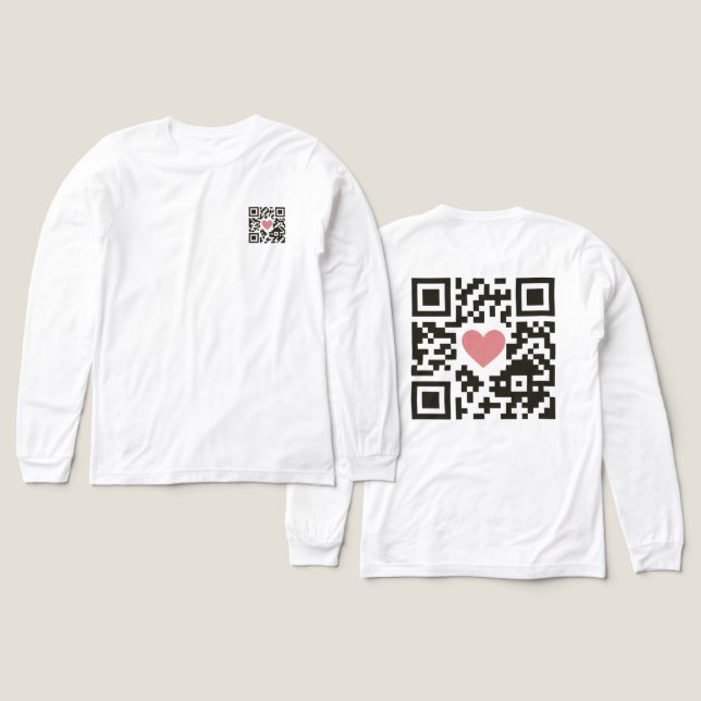 T-shirt En Tri-matière QR Love Code (Motif recto et verso)