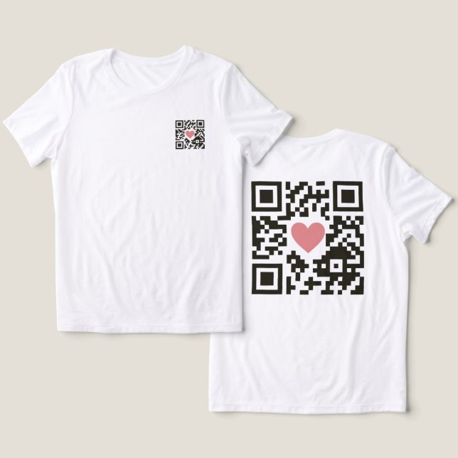 T-shirt En Tri-matière QR Love Code (Design Recto & Verso)