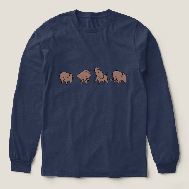 T-shirt En Tri-matière Quatre petits éléphants (Motif devant)