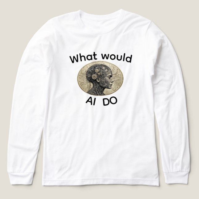 T-SHIRT  EN TRI-MATIÈRE QUE FERAIT L'IA ? (Motif recto)