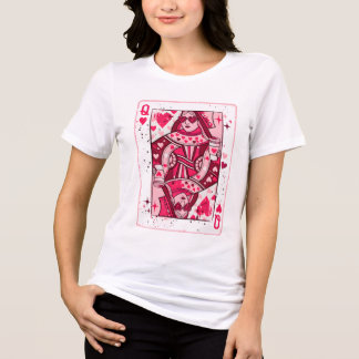 T-shirt En Tri-matière Queen of Hearts PNG, Valentine Coffee Girl, Trendy