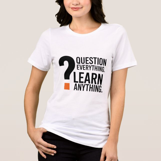 T-shirt En Tri-matière Question Tout, Apprendre Tout - Pensée-Prov (Recto)