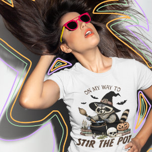 T-shirt En Tri-matière Raccoon remuer pot feral Halloween