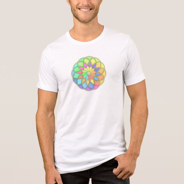 T-shirt En Tri-matière Radial Petal Geometric Design (Recto)