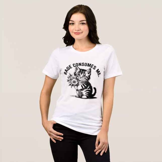 T-shirt En Tri-matière Rage Consumes Me – Cute but Chaotic Cat (Recto plein)