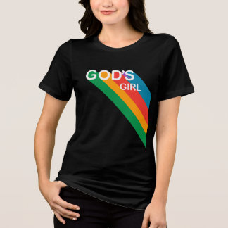 T-shirt En Tri-matière Rainbow Inspirational God's Girl Christian