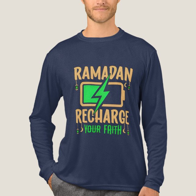 T-shirt En Tri-matière Ramadan Recharge Your Faith Battery (Recto)