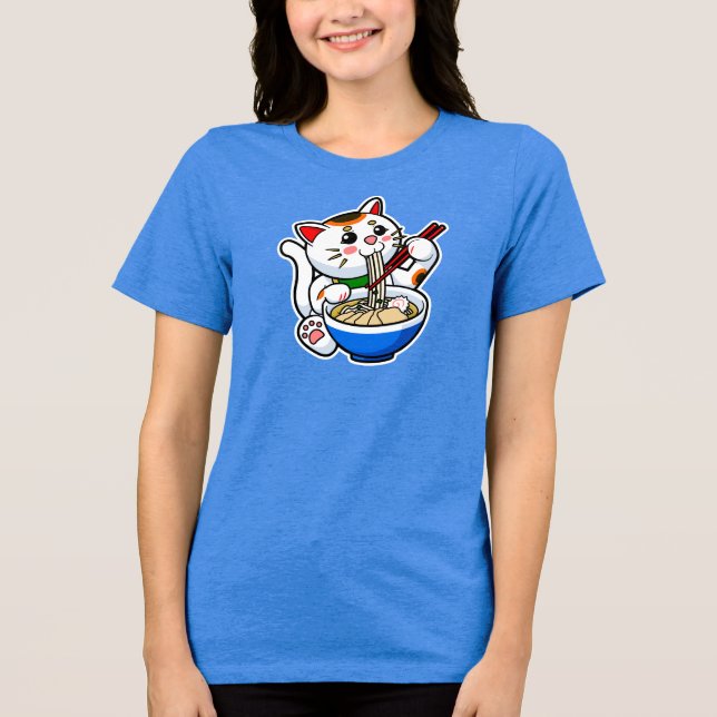 T-shirt En Tri-matière Ramen Chat Chinois (Recto)