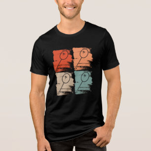 T-shirt En Tri-matière Raquette de badminton Badminton Rétro