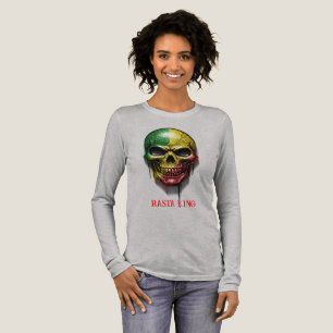 T-SHIRT  EN TRI-MATIÈRE RASTA KING SKULL