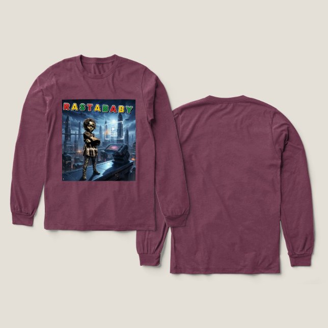 T-SHIRT  EN TRI-MATIÈRE RASTABABY (Motif recto et verso)