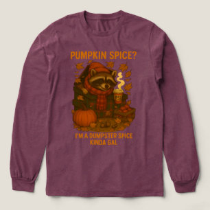 T-shirt En Tri-matière Raton laveur d'automne Latte épicé à la citrouille