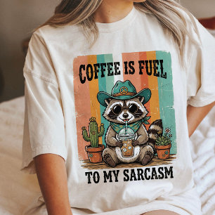 T-shirt En Tri-matière Raton laveur drôle Sarcasme Amateur de café Vintag