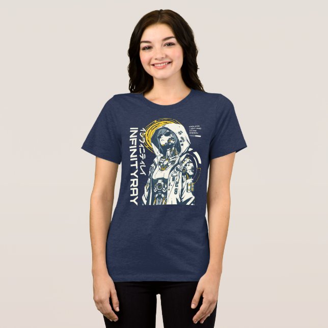 T-shirt En Tri-matière Rayon Infini – Android Anime Cyberpunk (Recto plein)