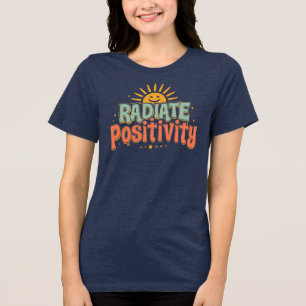 T-shirt En Tri-matière "Rayonner de Positivité" Citation Rétro Soleil
