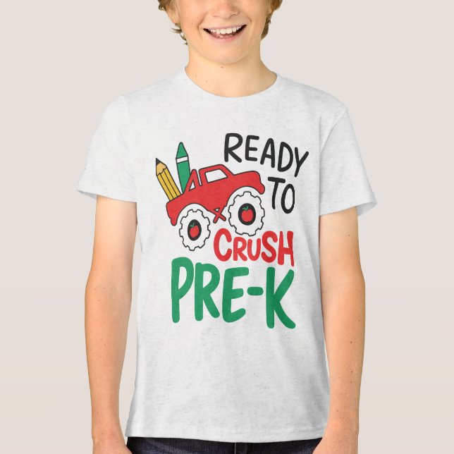 T-shirt En Tri-matière Ready to Crush Pre‑K Boys back to school (Recto)