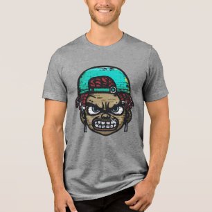 T-shirt En Tri-matière Rebel Urbain : Visage de Style Graffiti