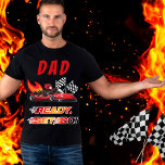 T-shirt En Tri-matière Red | Black Go Kart Racing Anniversaire<br><div class="desc">Rendez-vous pour fêter un anniversaire sur le thème du karting. Cette conception de fête d'anniversaire comporte un karting rouge et noir avec un entraînement casqué rouge et des flammes tirant sur le dos du karting. Les mots "Ready, Set, Go !" sont également faits dans un dégradé de flamme. Une paire...</div>