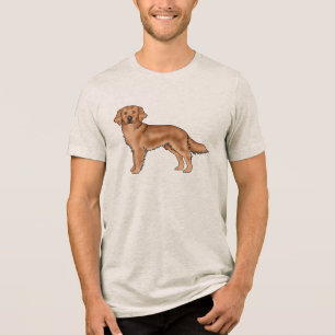 T-shirt En Tri-matière Red Golden Retriever mignon dessin de chien