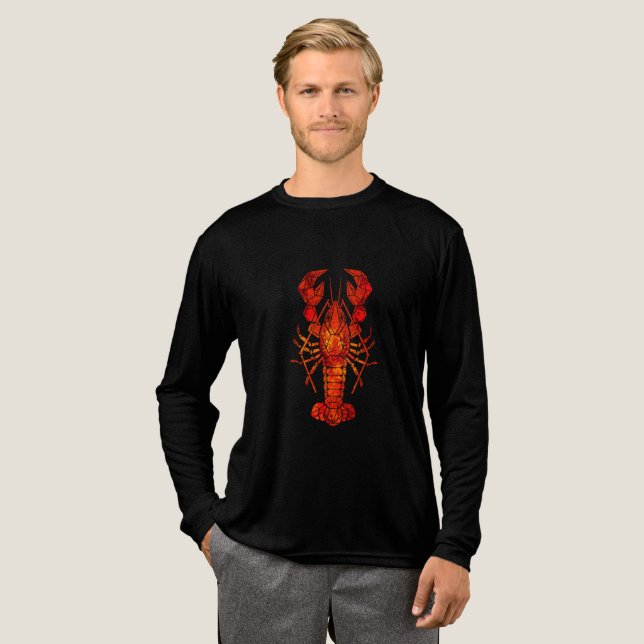 T-shirt En Tri-matière Red polygonal lobster (Recto complet)