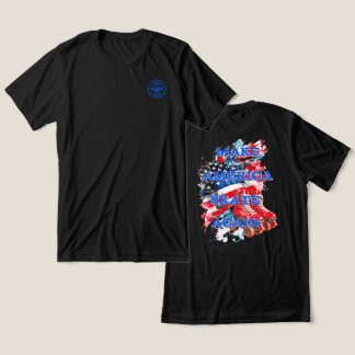 T-shirt En Tri-matière Refaire le patinage américain avec drapeau - arriè