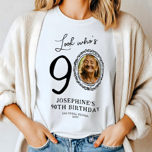 T-shirt En Tri-matière Regardez qui est 90e photo 90e anniversaire