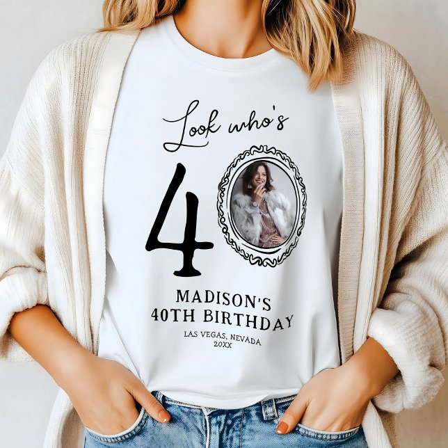 T-shirt En Tri-matière Regardez qui est quarante photo 40e anniversaire (Créateur téléchargé)