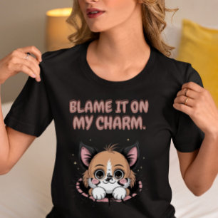 T-shirt En Tri-matière Rejetez la faute sur mon charme de chiot