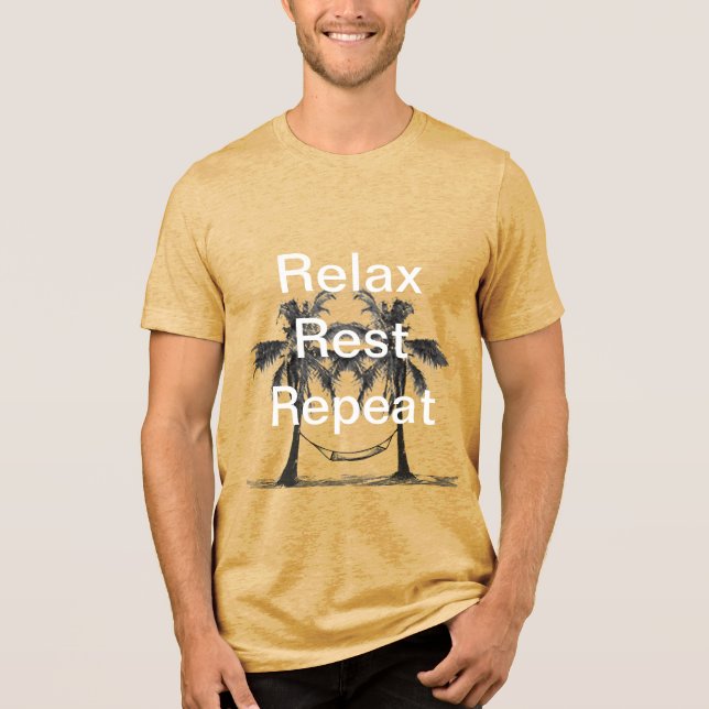 T-shirt En Tri-matière Relax Repos Répéter les citations Inspirationnelle (Recto)