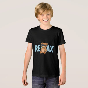 T-shirt En Tri-matière Relax Teddy Bear avec lunettes de soleil Design de