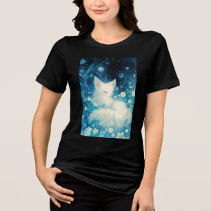 T-shirt En Tri-matière Renard Blanc Endormi dans la Floraison