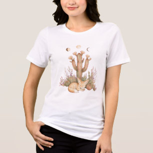 T-shirt En Tri-matière Renard de Fennec Bohème du Désert Endormi Sous Cac
