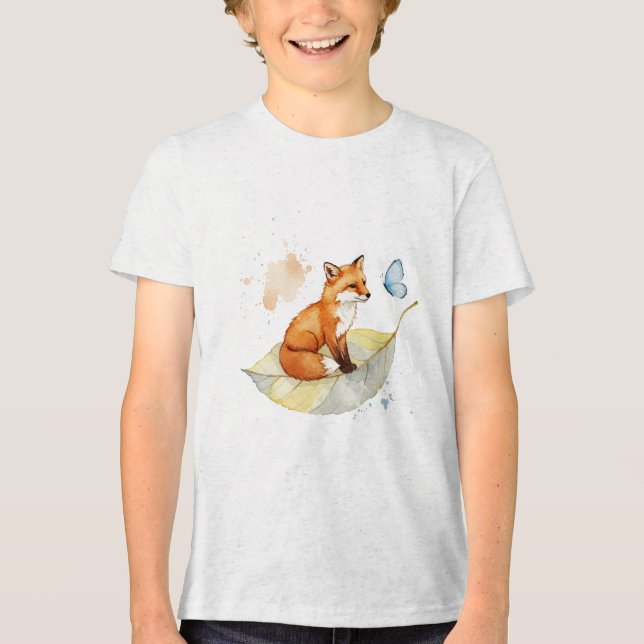 T-shirt En Tri-matière Renard et papillon (Recto)