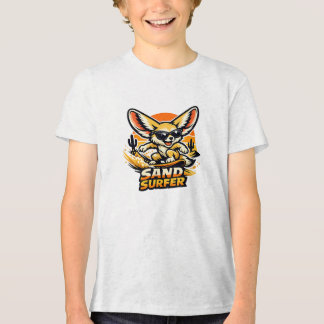 T-shirt En Tri-matière Renard Fennec Surfeur de Sable Dessin Animé Désert