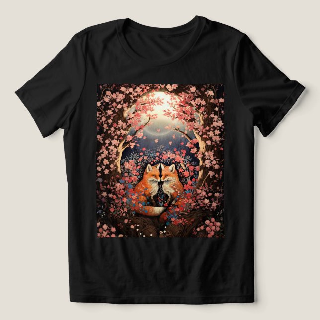 T-shirt En Tri-matière Renards au clair de lune (Design Recto)