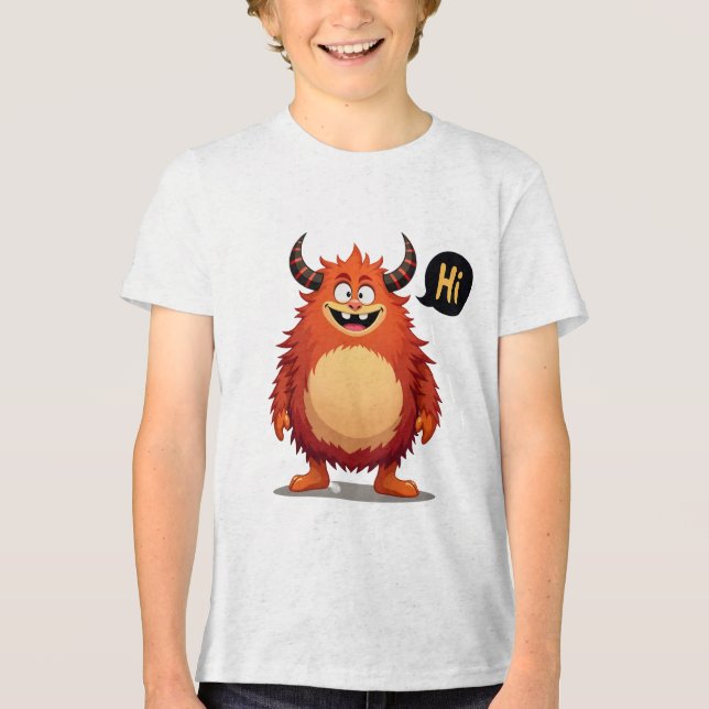 T-shirt En Tri-matière Rencontrez le Monstre de Fluff convivial (Recto)