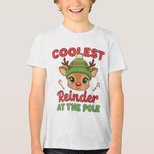 T-shirt En Tri-matière Renne le plus cool au pôle Cute Noël